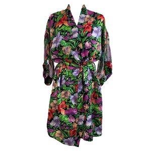 Vintage 80’s Floral Print Women's Robe
